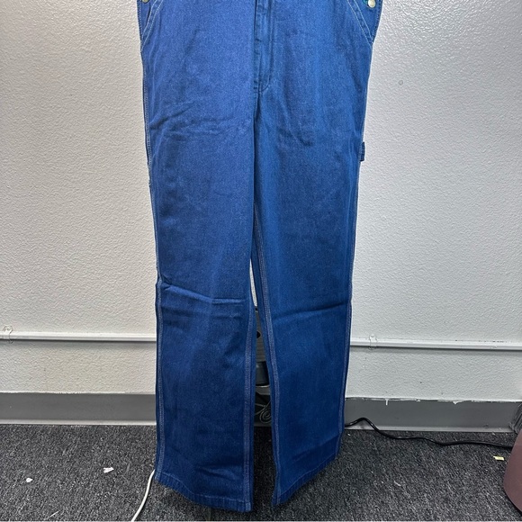 Liberty Men's Stonewashed Denim Bib Overall 100% Cotton Size 36x30 - Picture 4 of 9
